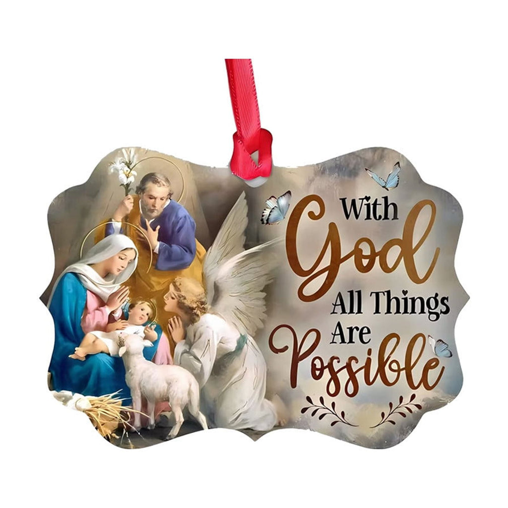 Xuniizn Nativity Ornaments, Christmas Nativity Scene Ornaments Acrylic Christmas Tree Decorations for Xmas Tree, Home, Office, Hanging Ornament, Religious Gifts, Party Decor, Christmas Decorations