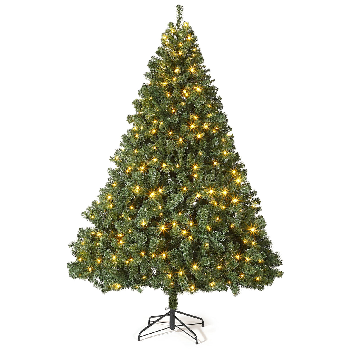 4.5FT/6FT/7.5FT/9FT Artificial Christmas Tree, Realistic Full-Body Branches, Unlit Hinged Sections, Holiday Christmas Tree, Foldable Base for Easy Setup and Storage for Home Parties