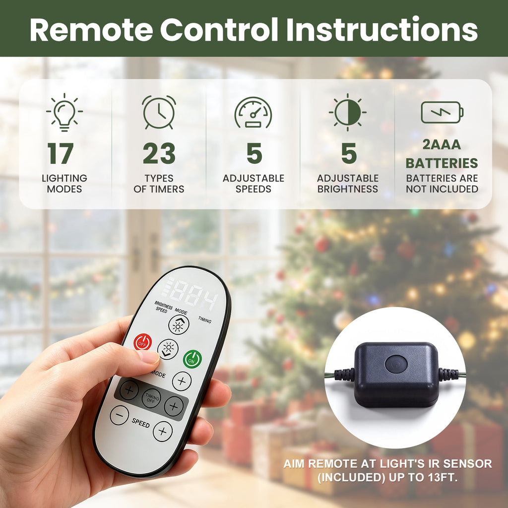 Lolsea 4.5ft Prelit Artificial Christmas Tree w/ Remote Control and Warm White & Color Changing Lights