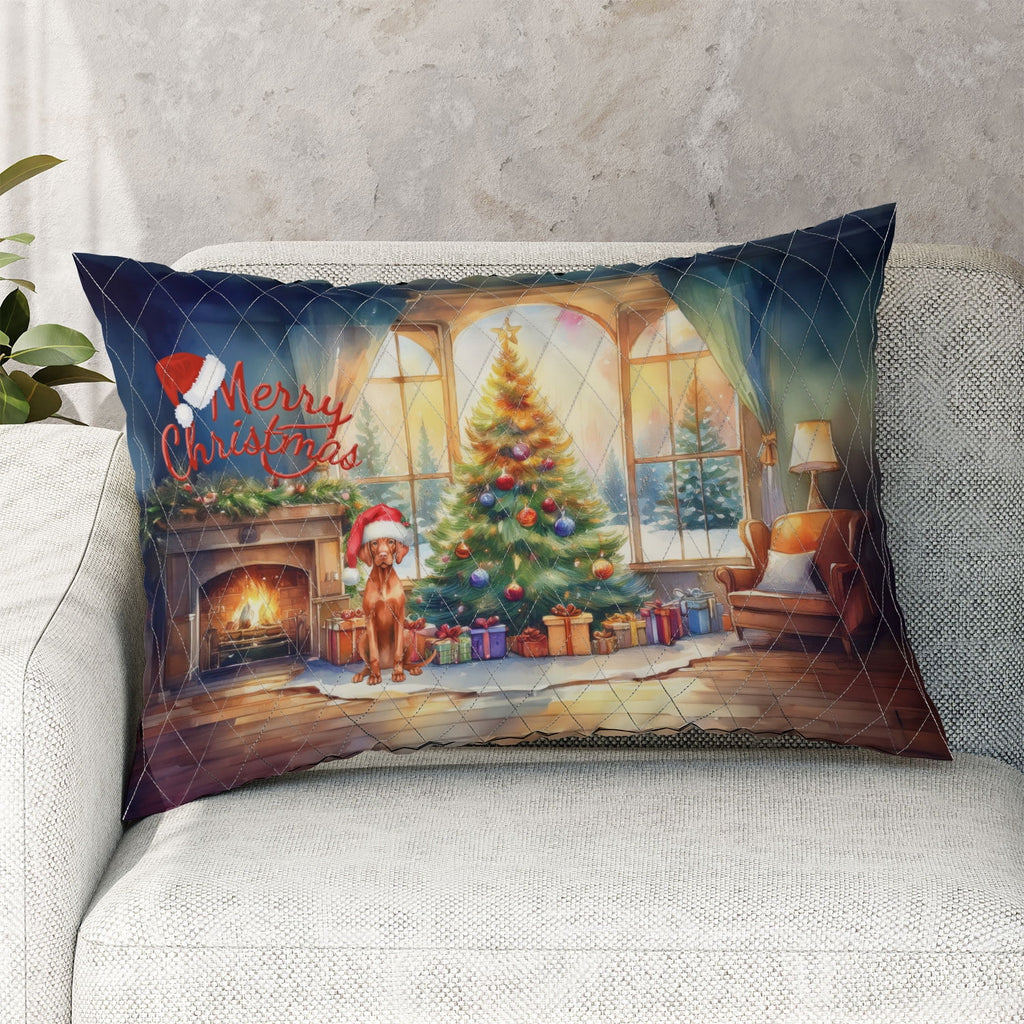 Merry Christmas French Bulldog Santa Hat Xmas Tree Winter Holiday Quilt Bedding Set Dog Lover Gifts 1 Blanket Bed Cover 2 Pillowcases - 01013