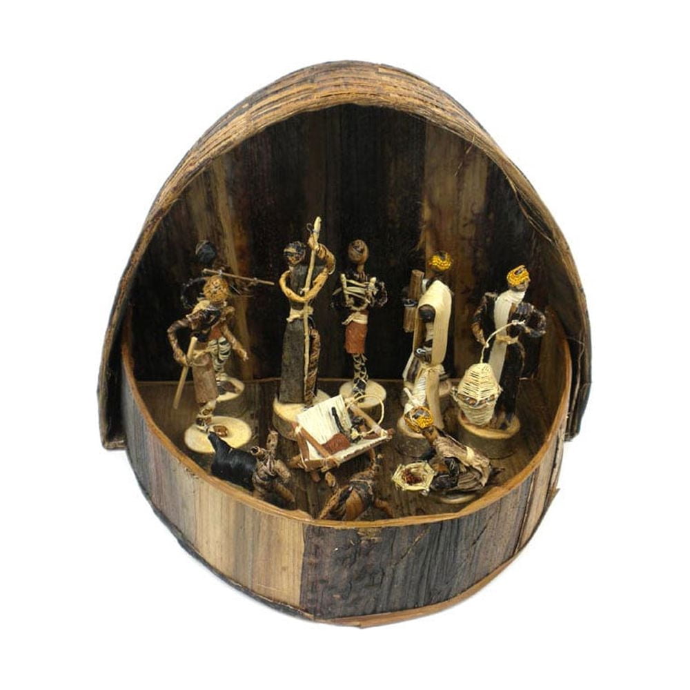 Banana Fiber Arched Nativity Set Esther Kariuki