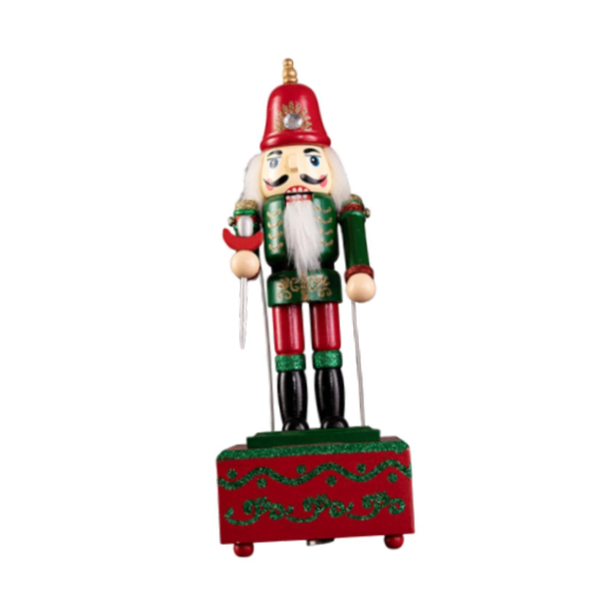 QSTDGVPW Christmas Nutcracker Decor Nutcracker Puppets Birthday Desktop Xmas Figurine for Wearing Cone Hat