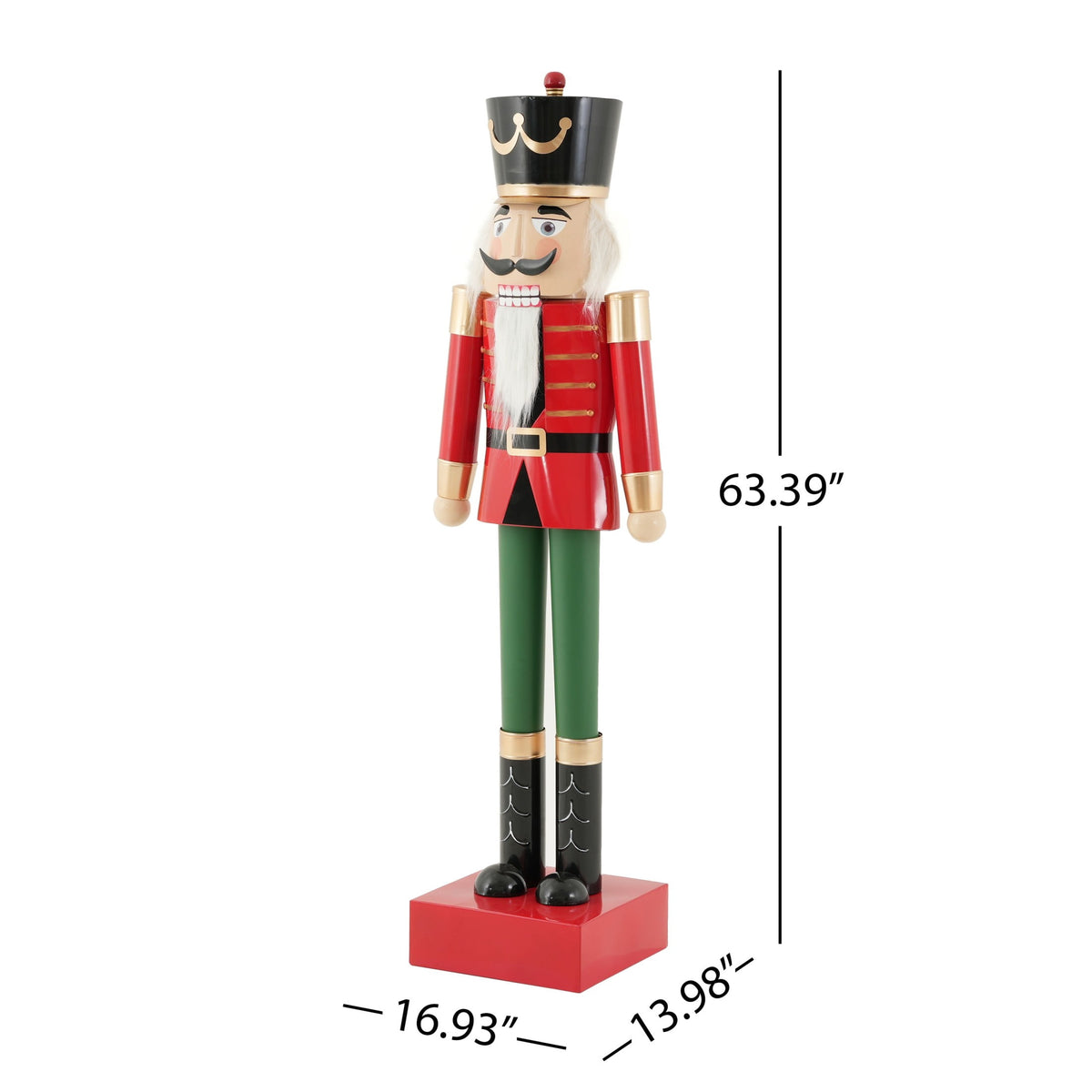 Christopher Knight Home 64" Iron King Nutcracker Soldier with Scepter, Ornament Christmas Decoration