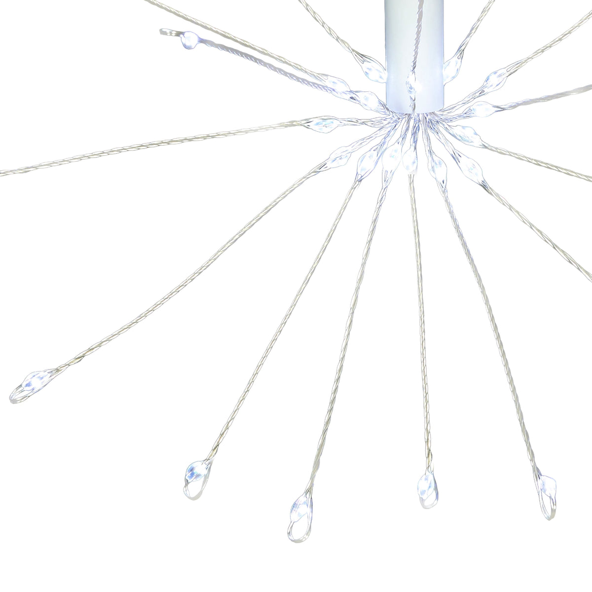 Indoor/Outdoor 6-Count LED 8-Function Starburst Christmas String Lights, Warm White, Transparent Wire, 7.5', by Holiday Time