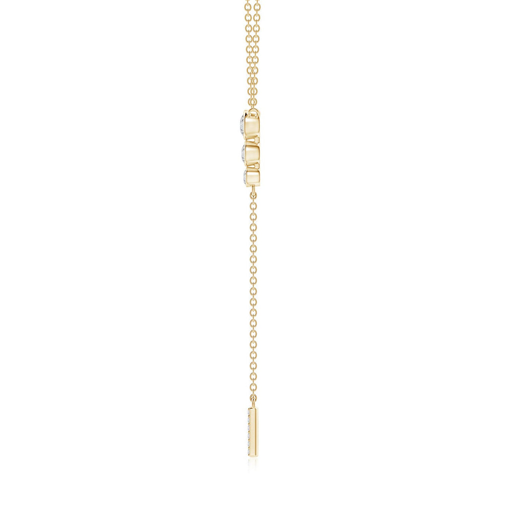 Angara Necklace - Natural Diamond Lariat Necklace in 14K Yellow Gold for Women | April Birthstone Jewelry, Birthday, Anniversary, Christmas, Jewelry Gift for Women