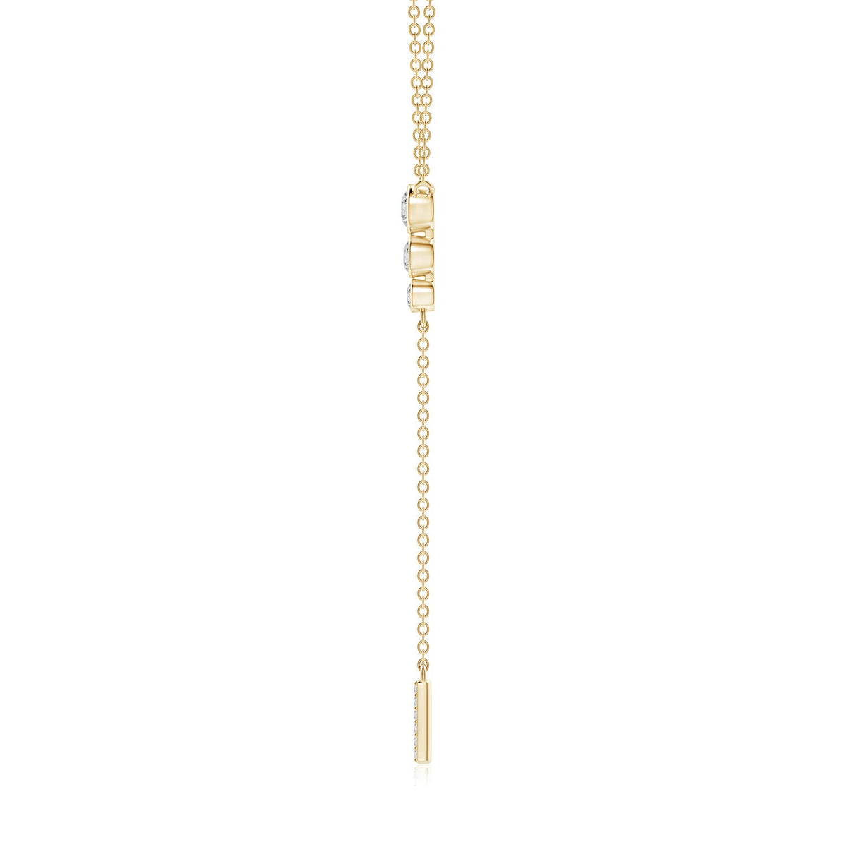 Angara Necklace - Natural Diamond Lariat Necklace in 14K Yellow Gold for Women | April Birthstone Jewelry, Birthday, Anniversary, Christmas, Jewelry Gift for Women