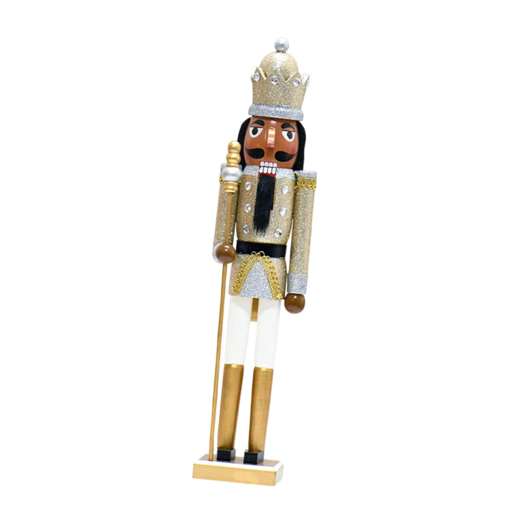 QccHieUs Nutcracker Figurine Statue Traditional Desktop Wood Table Centerpiece Christmas