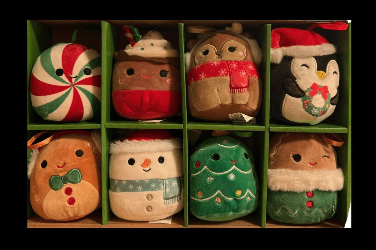 Squishmallows Christmas Ornaments 4-inch 8-Piece Mini Plush 2023