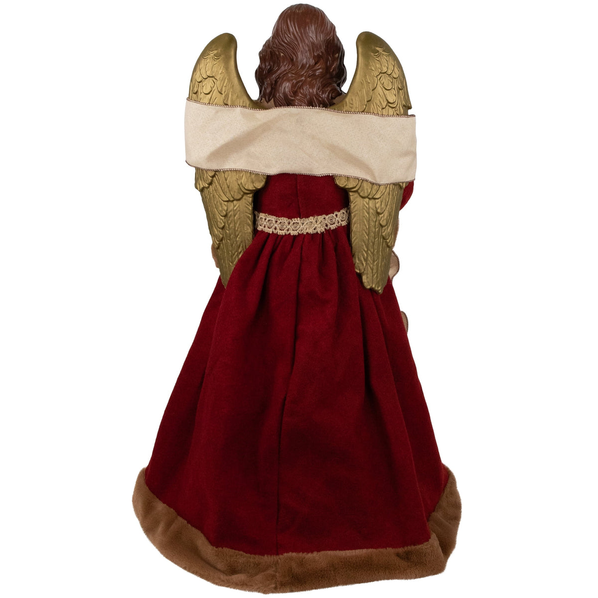 Northlight Angel with Wings Commercial Size Christmas Tree Topper - 3' - Brown and Red - Unlit