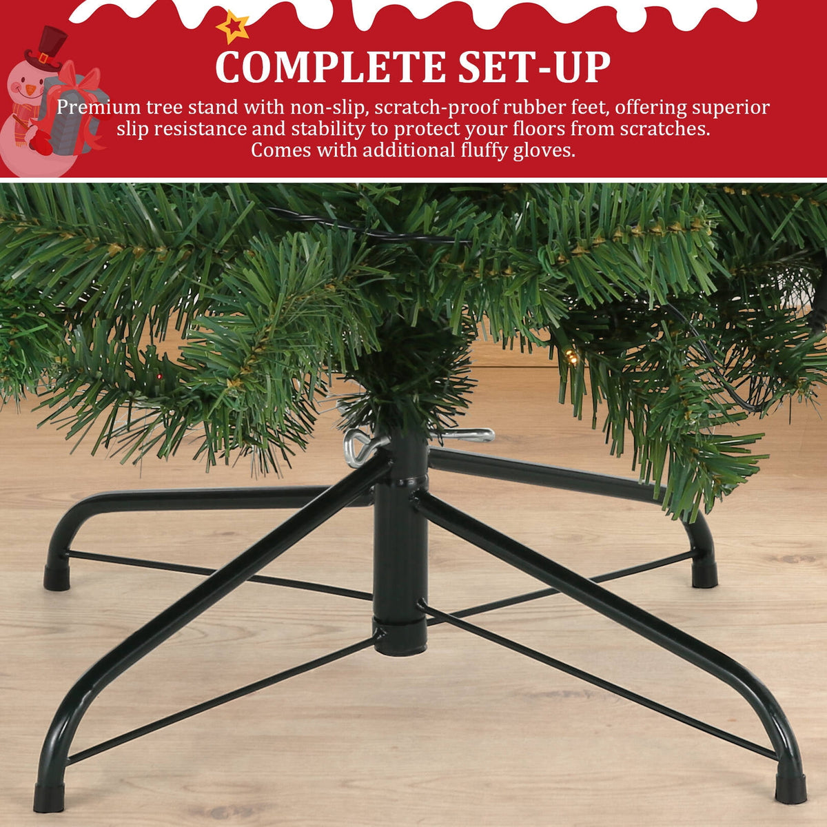 Funcid 6ft Pink Artificial Christmas Tree, Hinged Spruce Full Tree with 1477 Branch Tips, Foldable Metal Stand, New PVC Material, Xmas Tree for Indoor and Outdoor Decoration