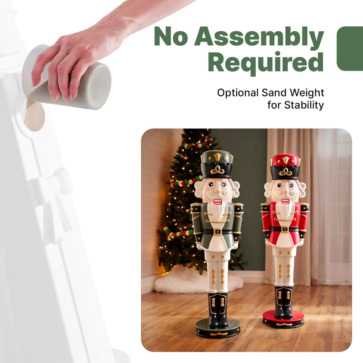 Step2 4 Foot Paintable Nutcracker Prince Jr Indoor Outdoor Holiday Christmas Decor, 2 Pack