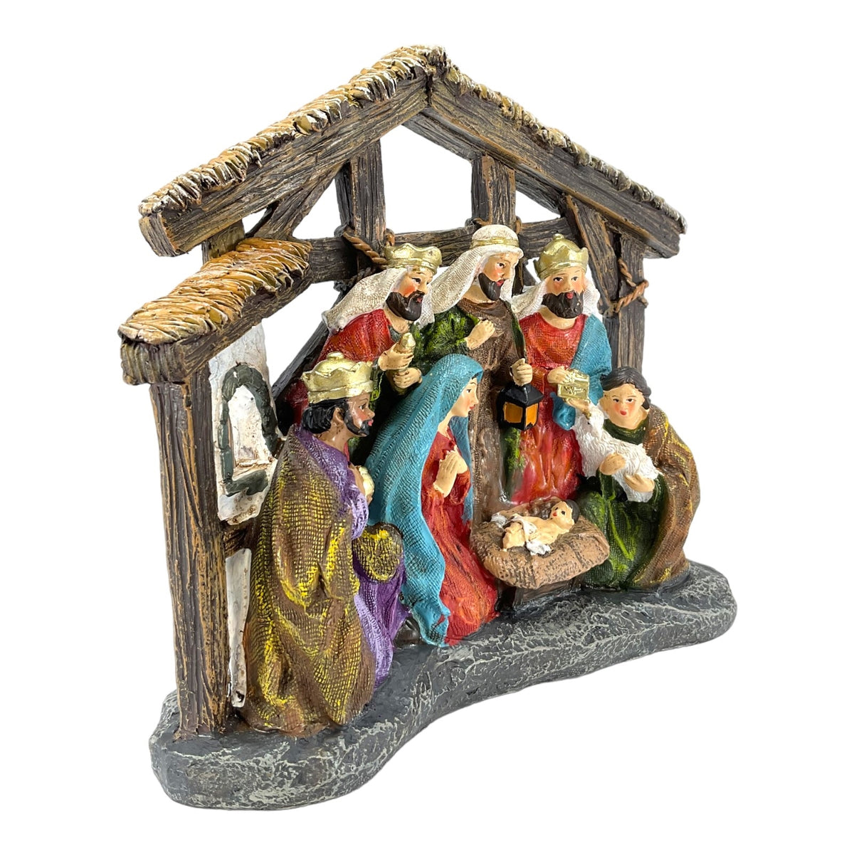 Gerson 2653910 Resin Nativity Scene, 8.4-inch Length