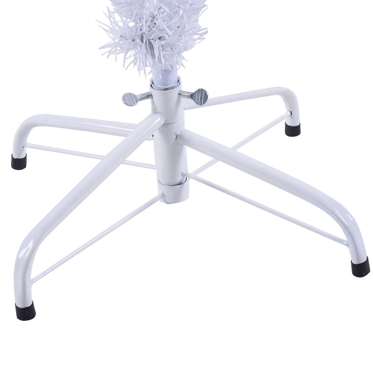 Costway 7Ft Artificial Xmas Tree Stand Christmas Decoration White