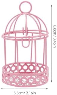 Mini Bird Cage Decorative Storage Adornment Set of 3 Desktop Ornament for Candy Small Items Home Office Desk 3.46 inch Tabletop Decor