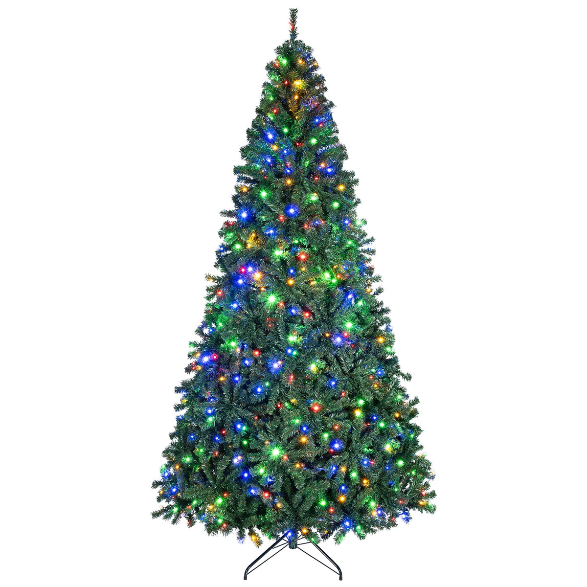 Costway 8Ft Pre-Lit Artificial Christmas Tree Hinged 750 LED Lights