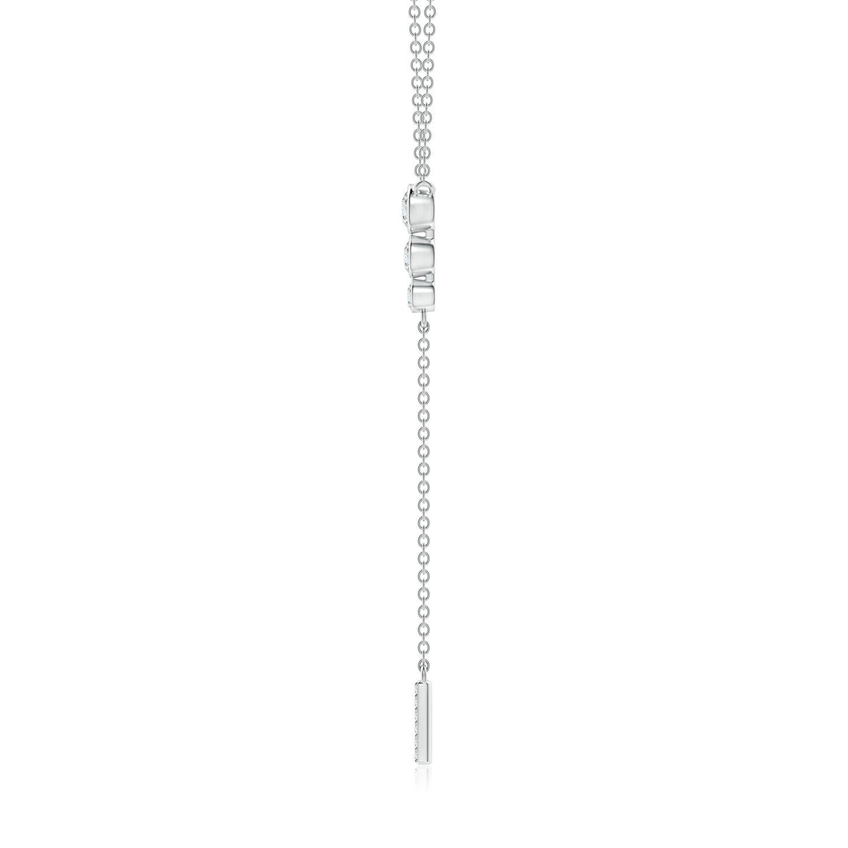 Angara Necklace - Natural Diamond Lariat Necklace in 14K Yellow Gold for Women | April Birthstone Jewelry, Birthday, Anniversary, Christmas, Jewelry Gift for Women