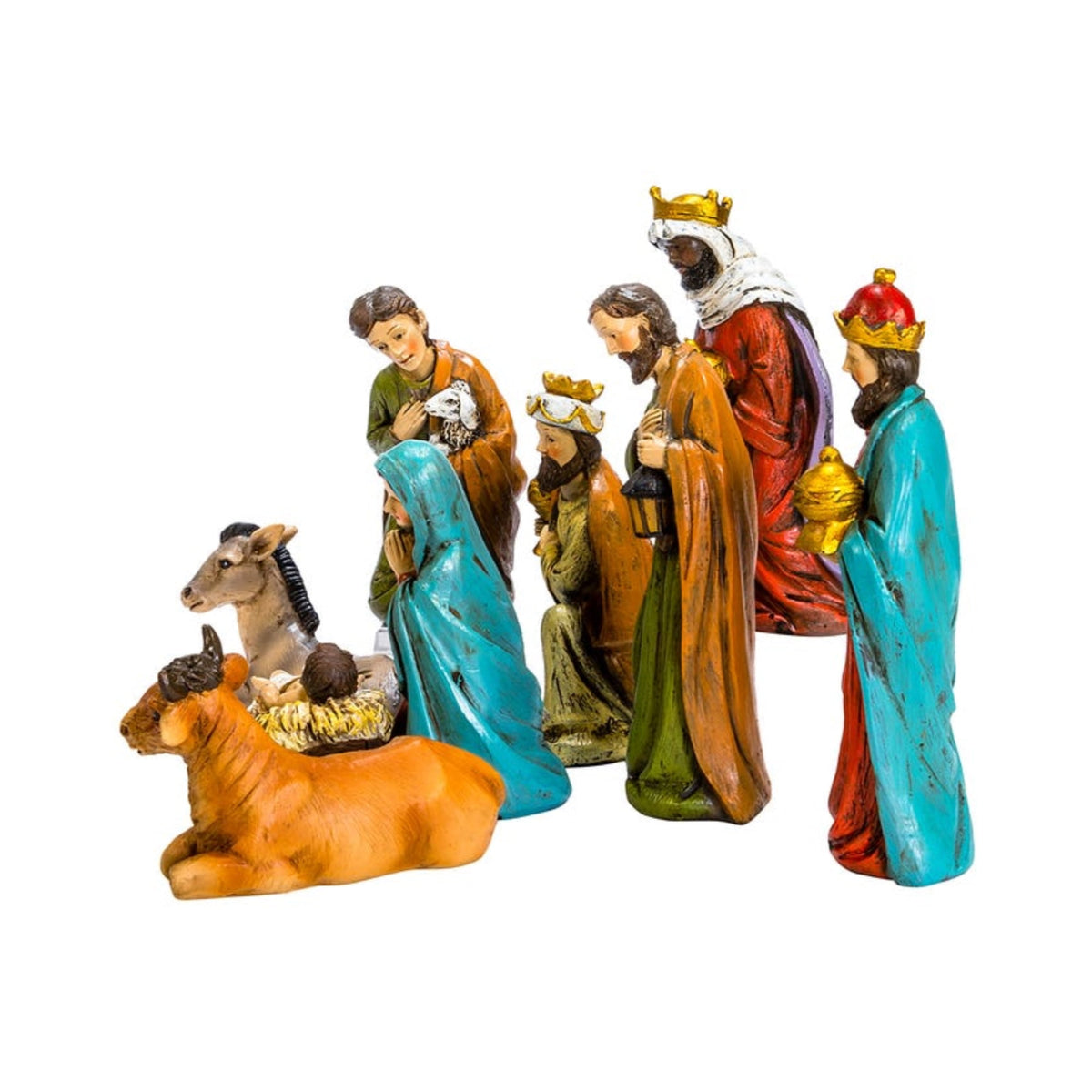 Kurt Adler 5-inch Resin Nativity, 9 Piece Set