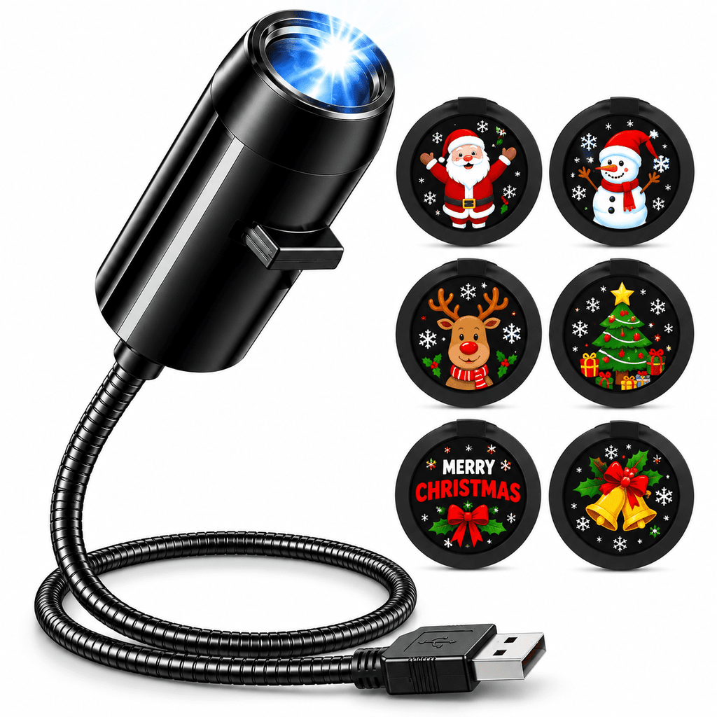 2026 New Upgraded 4K Smart Dynamic 5D Holographic Night Light Projector, 2-in-1 Galaxy & Ocean Star Ceiling Projector with 24 HD Films, 360° Flexible USB Powered Lamp for Bedroom Decor & Car GIft