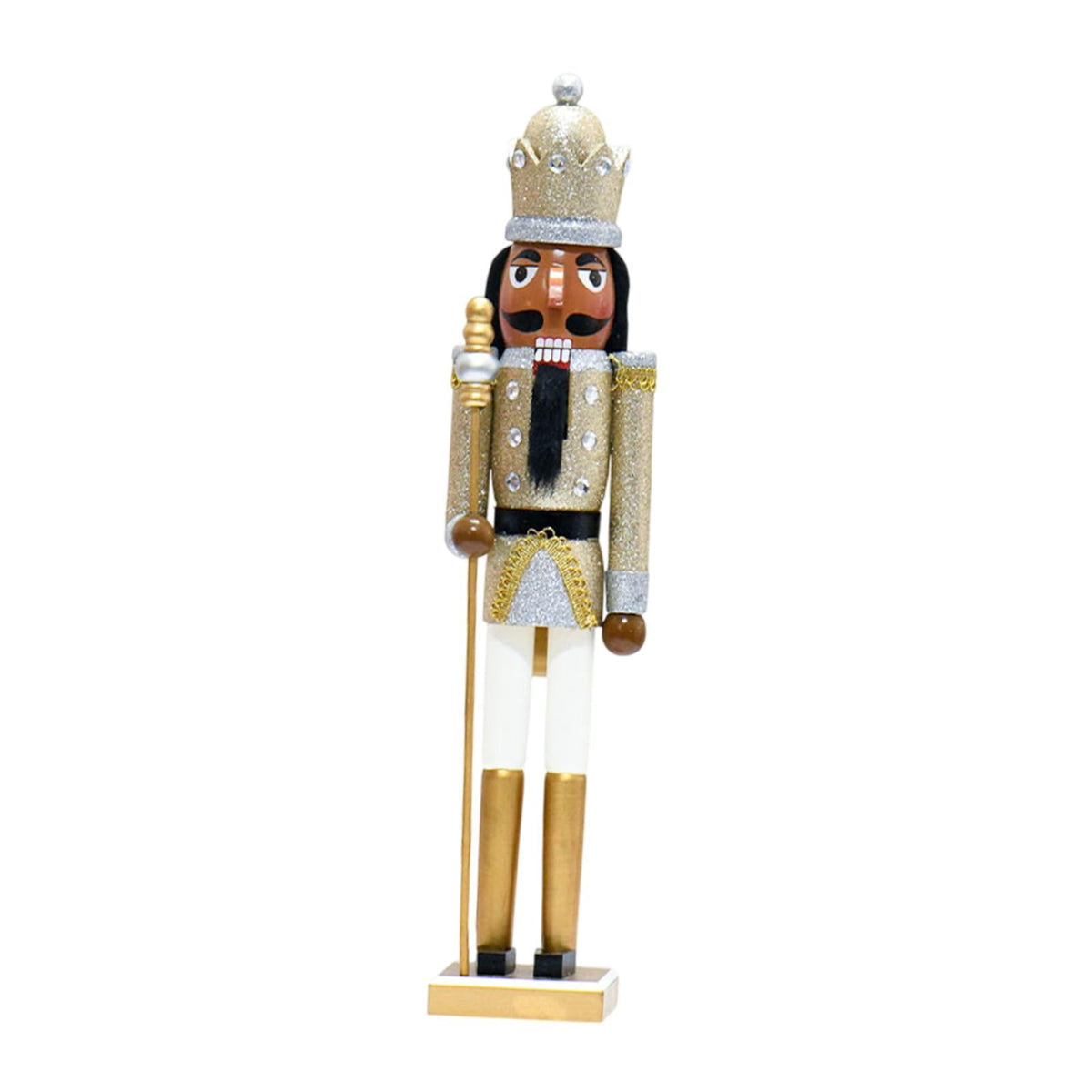 QccHieUs Nutcracker Figurine Statue Traditional Desktop Wood Table Centerpiece Christmas