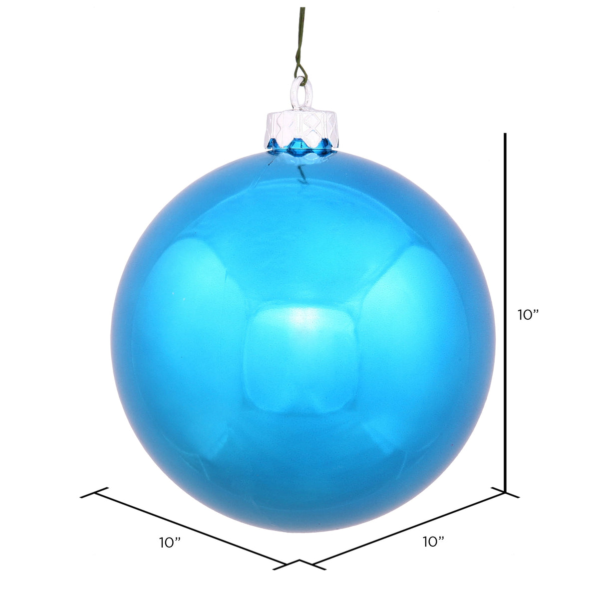 Vickerman 10" Sea Foam Candy Ball Ornament
