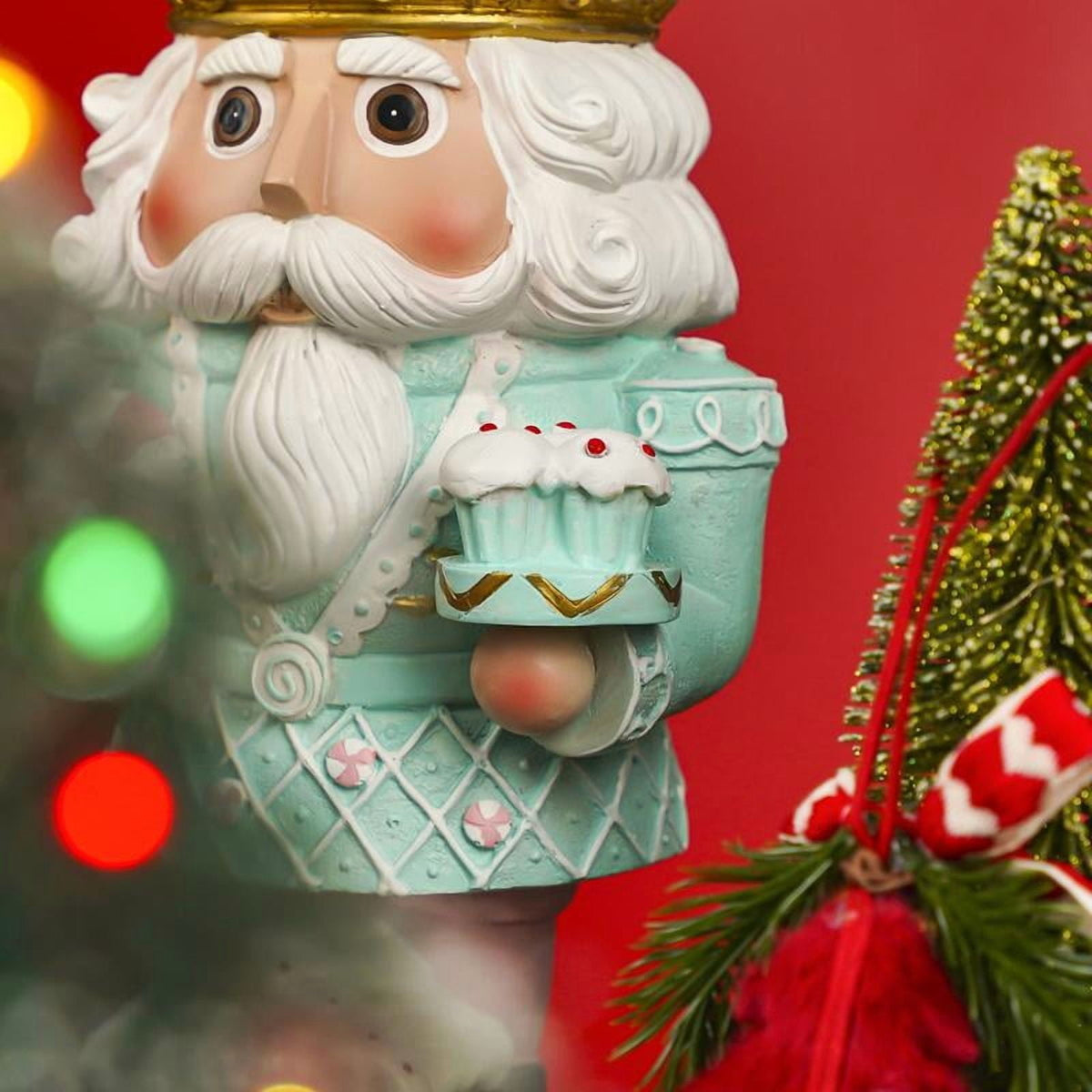 Nutcracker Christmas Snow Globe - Cute and Vibrant Christmas Figure for Home Decoration Gingerbread Nutcracker Christmas Tabletop Decor