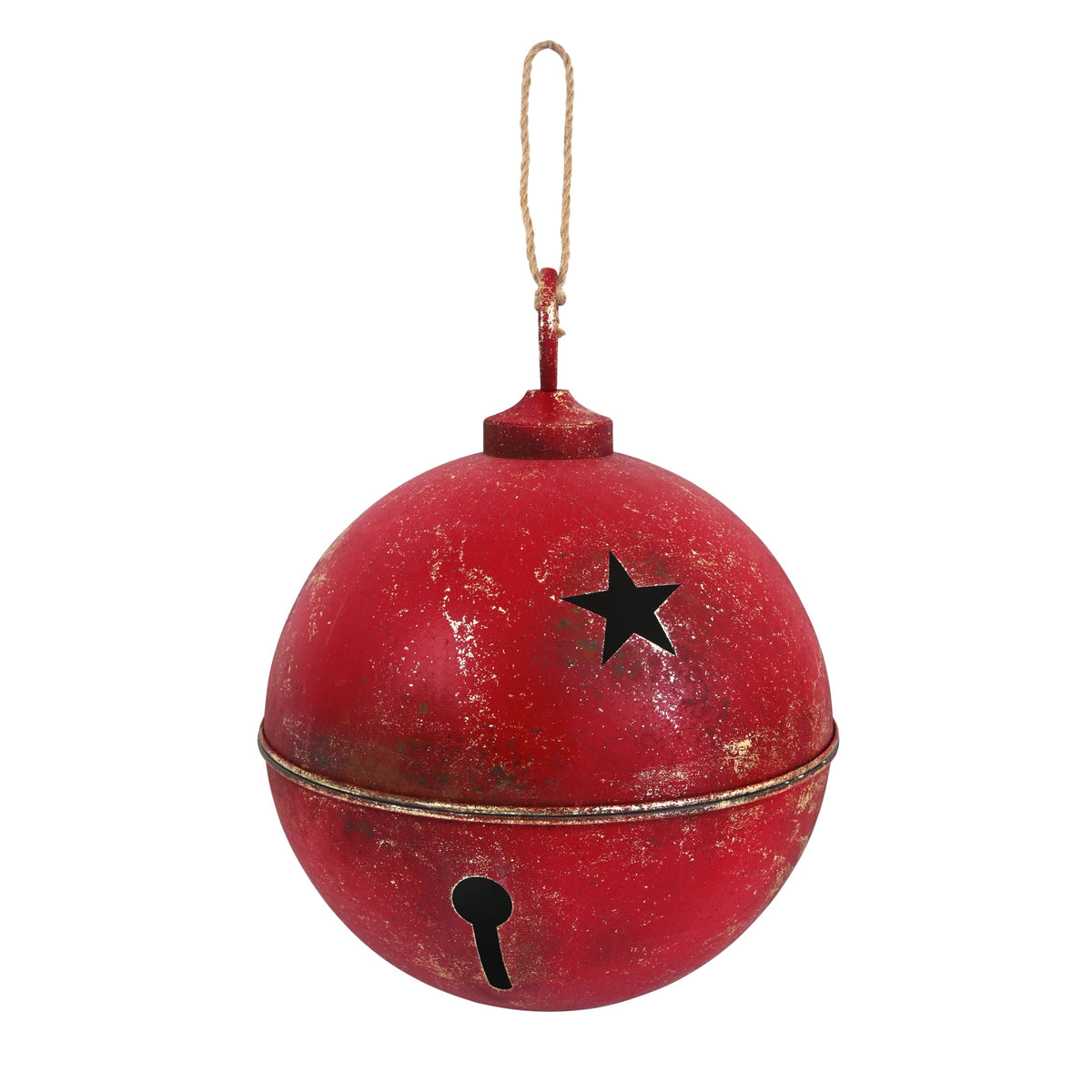 16inch Large Christmas Ball Ornament for Christmas Decoration, Vintage Christmas Bells Decor for Tree, Mantel, Farmhouse Holiday Home & Outdoor Decorations