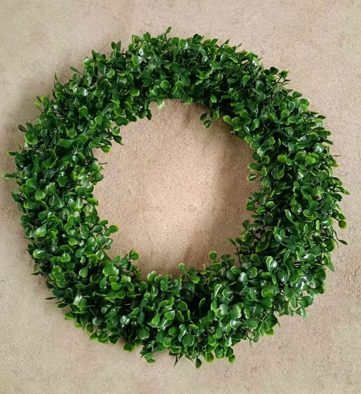 Cozival Artificial Boxwood Wreath, 30 Inch Faux Green Wreath for Front Door Wall Window, Fade Resistant Indoor Outdoor Home Decor