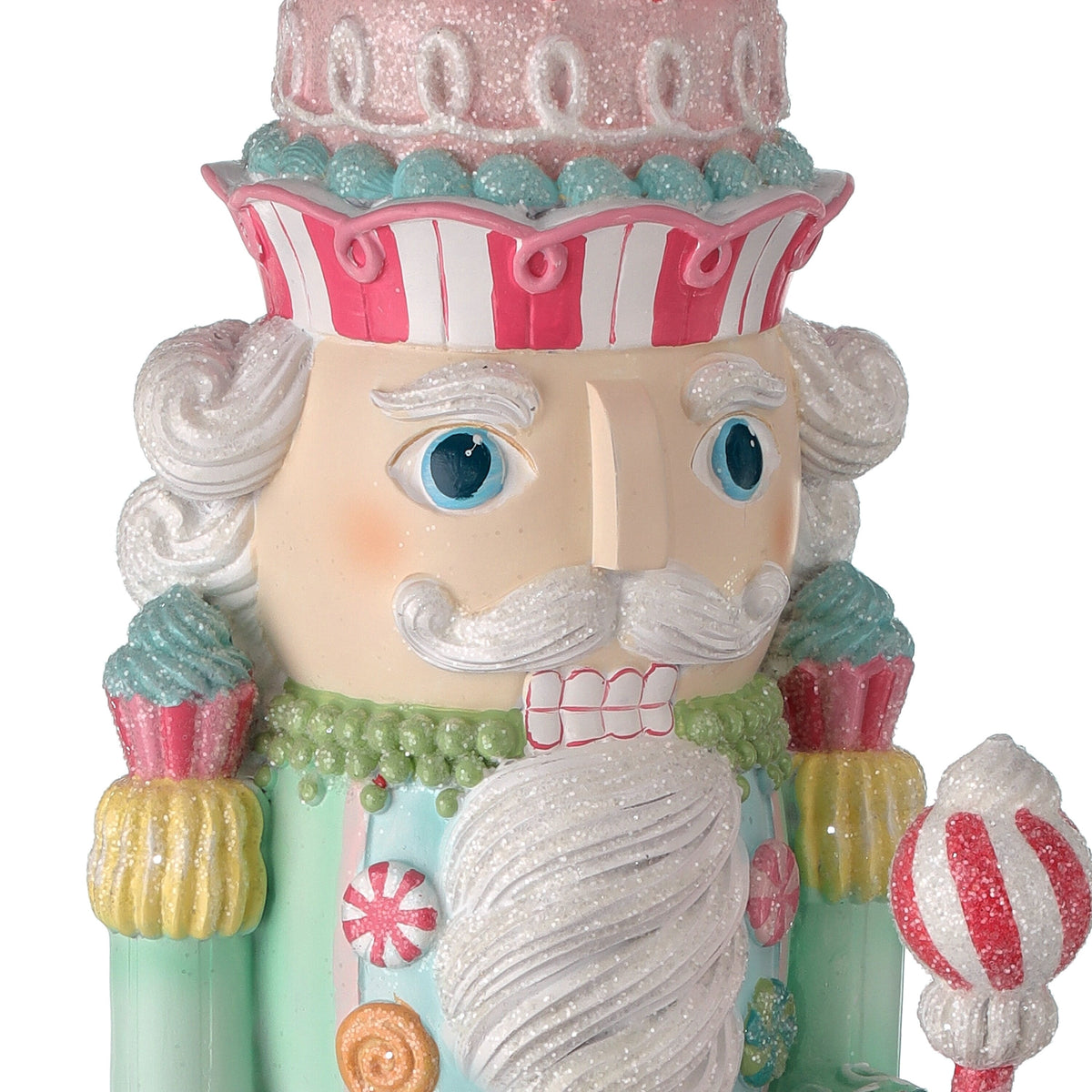 Regency International Resin Pastel Peppermint Nutcracker, 22 Inches, Figurine, Christmas, Tabletop Decor