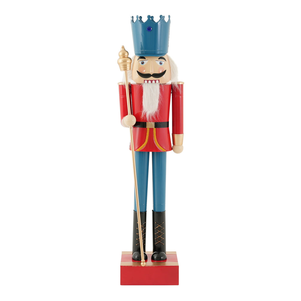 Christopher Knight Home 64" Iron King Nutcracker Soldier with Scepter, Ornament Christmas Decoration