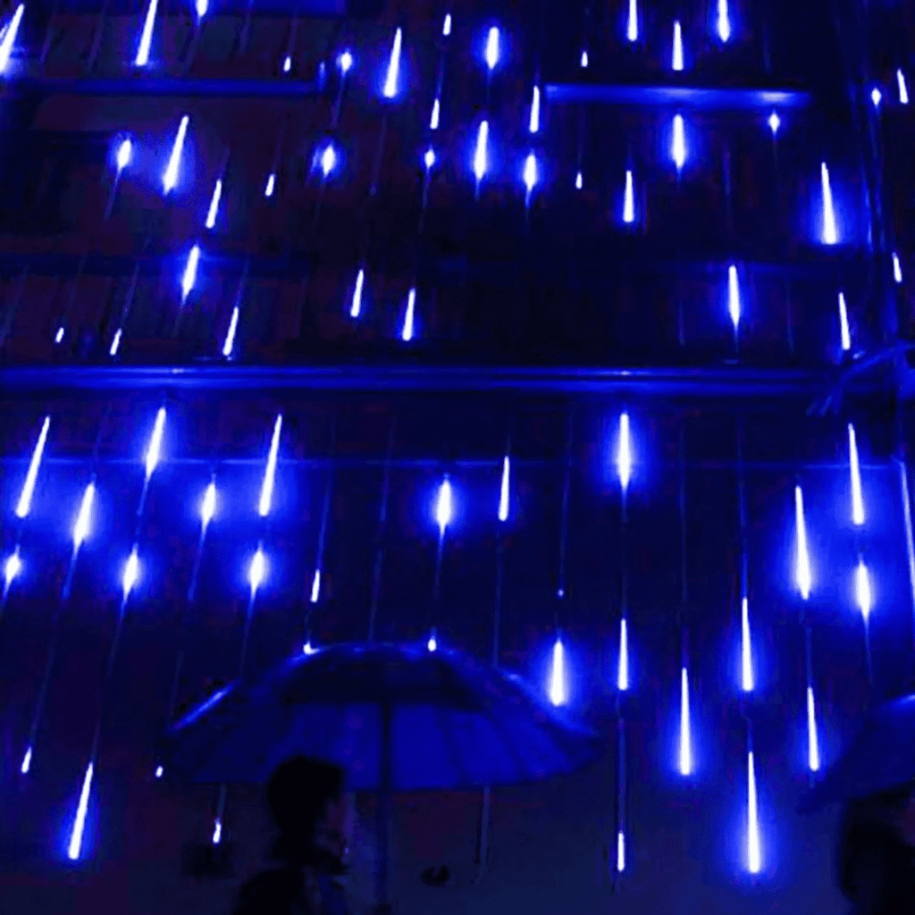 Upgraded Meteor Shower Rain Lights - 19.68 Inch, 10 Tubes, 540 LED Falling Rain Drop Christmas Light, Waterproof Cascading Lights for Holiday Party Wedding Christmas Tree Decoration (White)