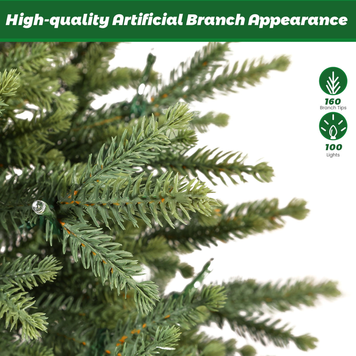 Lolsea 2ft Prelit Artificial Small Mini Christmas Tree with Color LED Lights, Remote Control and Timer, Perfect for Xmas Tabletop Decorations