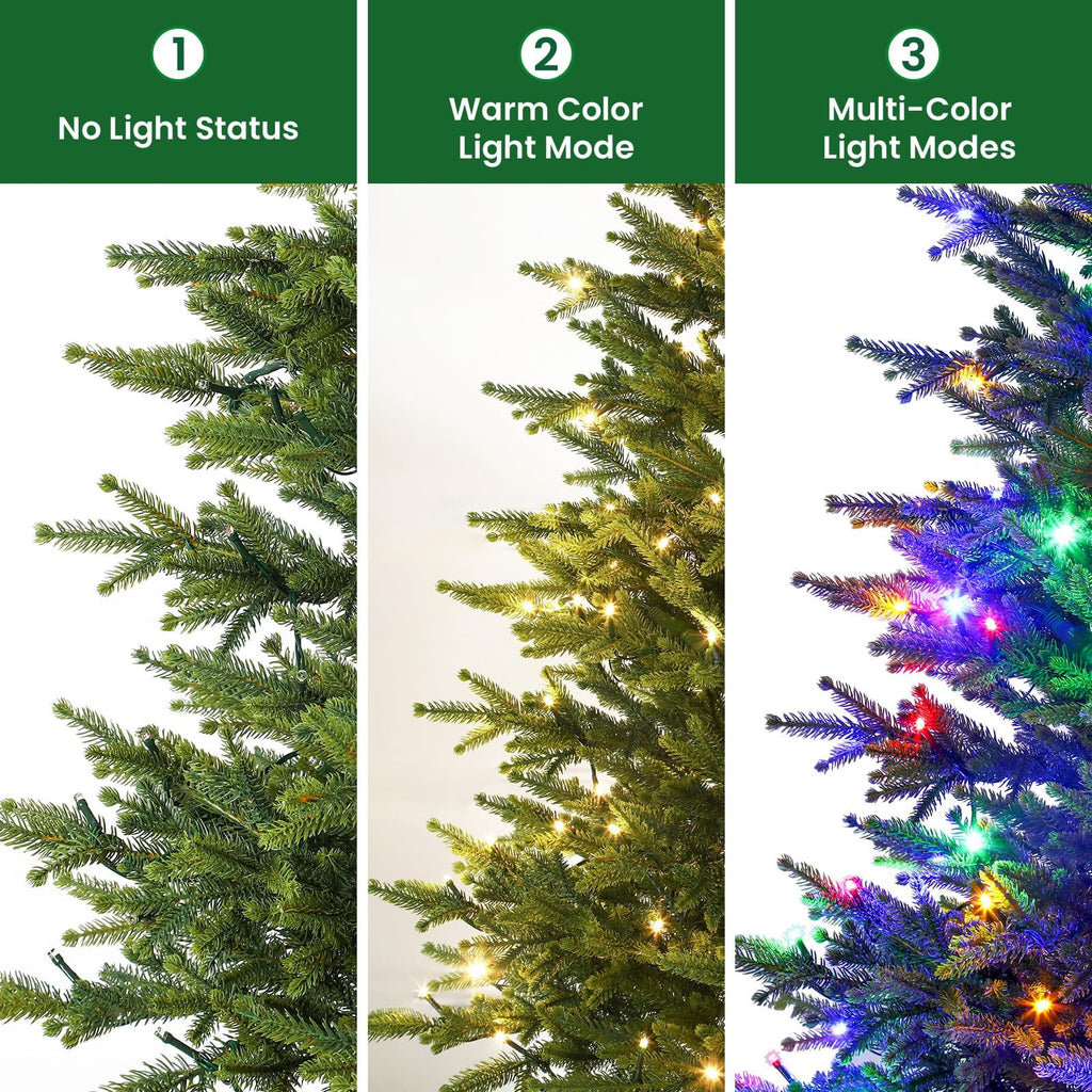 Lolsea 2ft Prelit Artificial Small Mini Christmas Tree with Color LED Lights, Remote Control and Timer, Perfect for Xmas Tabletop Decorations