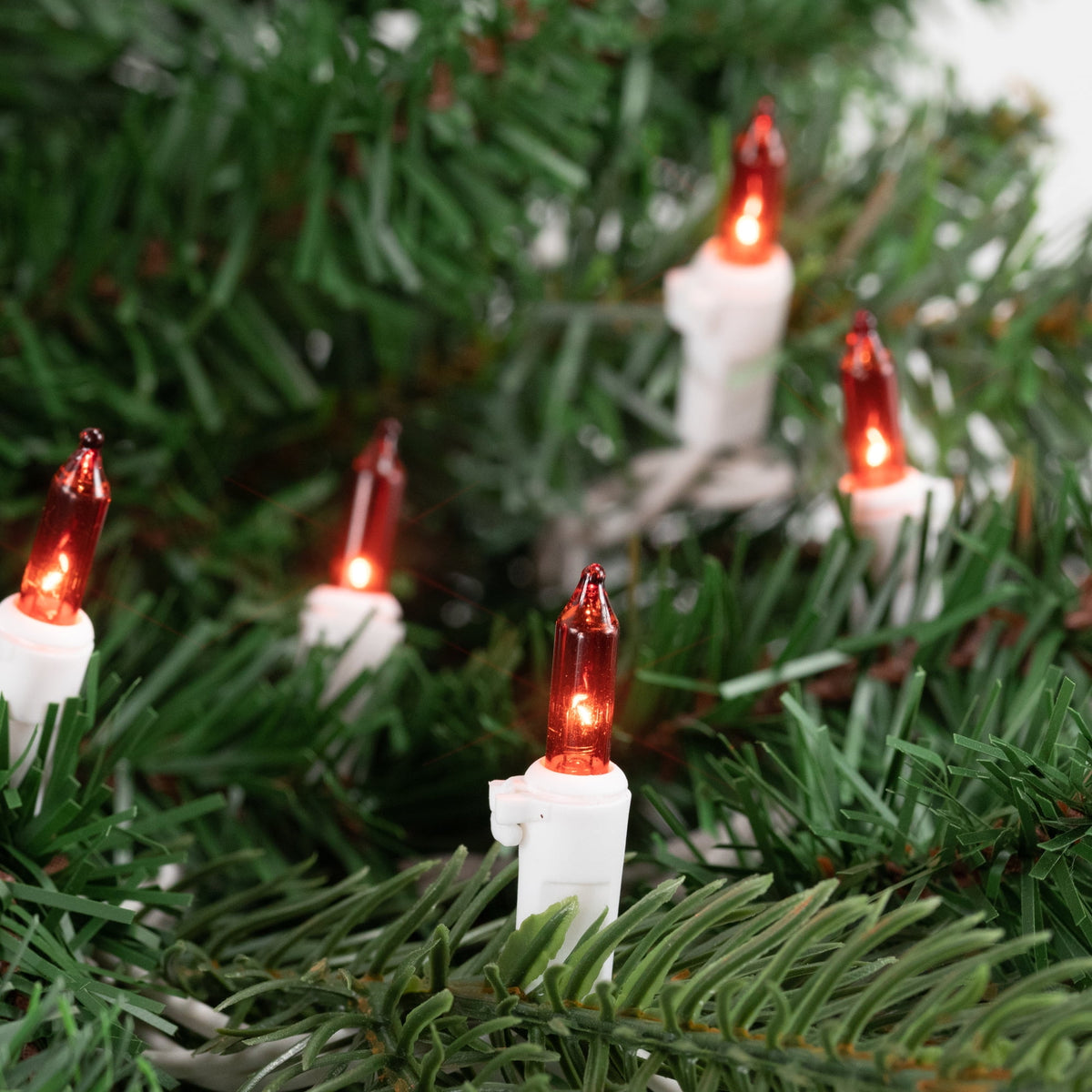 Northlight Mini Incandescent Christmas Lights - Orange - 20.25' White Wire - 100ct