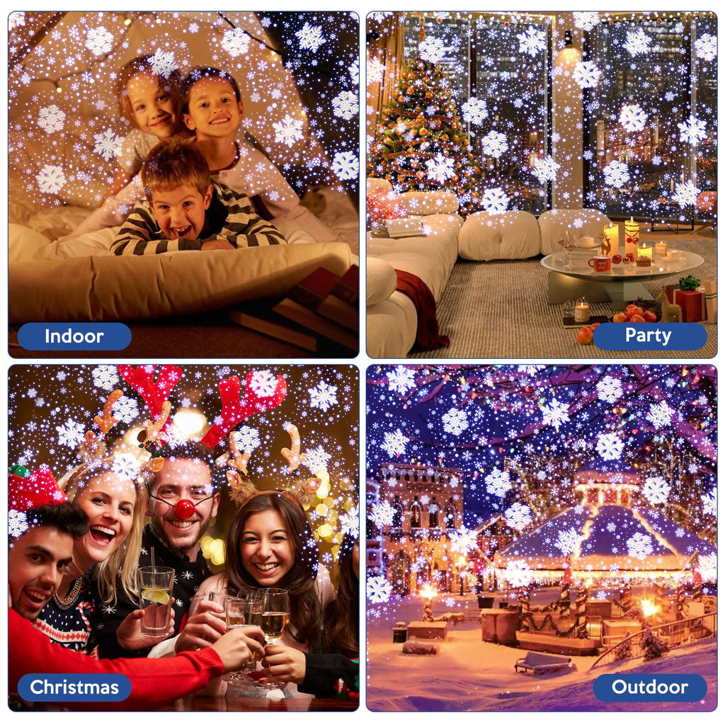 TAIYIMOJUN 3D Snowflake Projector Lights Waterproof Outdoor LED 1 Pack