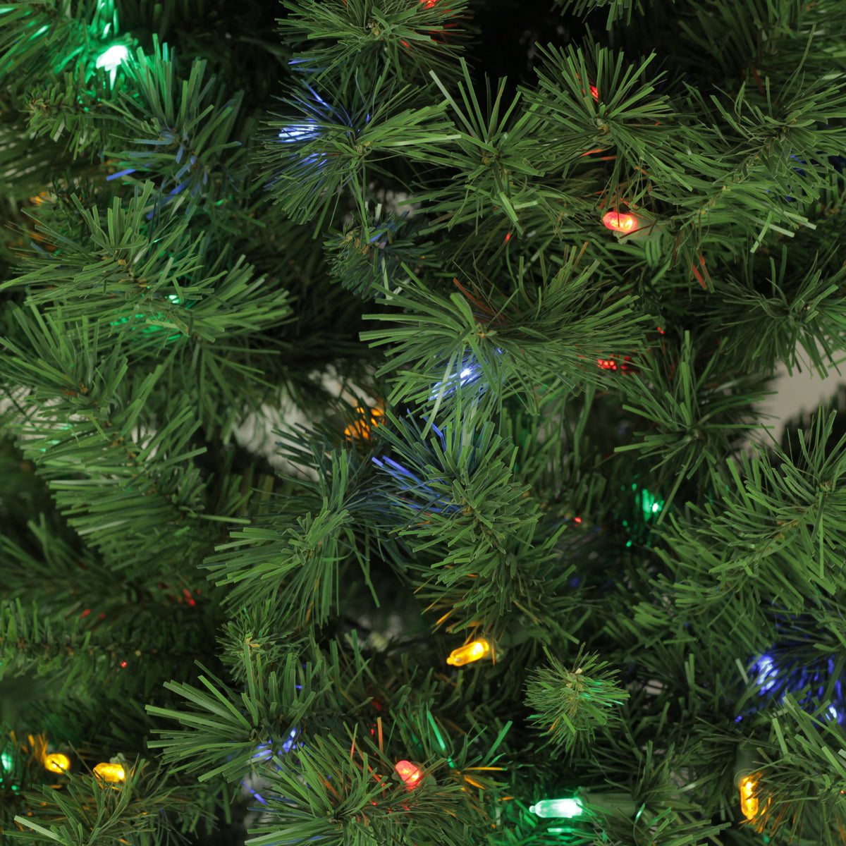 Northlight 7' Prelit Artificial Christmas Tree Slim LED Glacier Pine - Multicolor Lights
