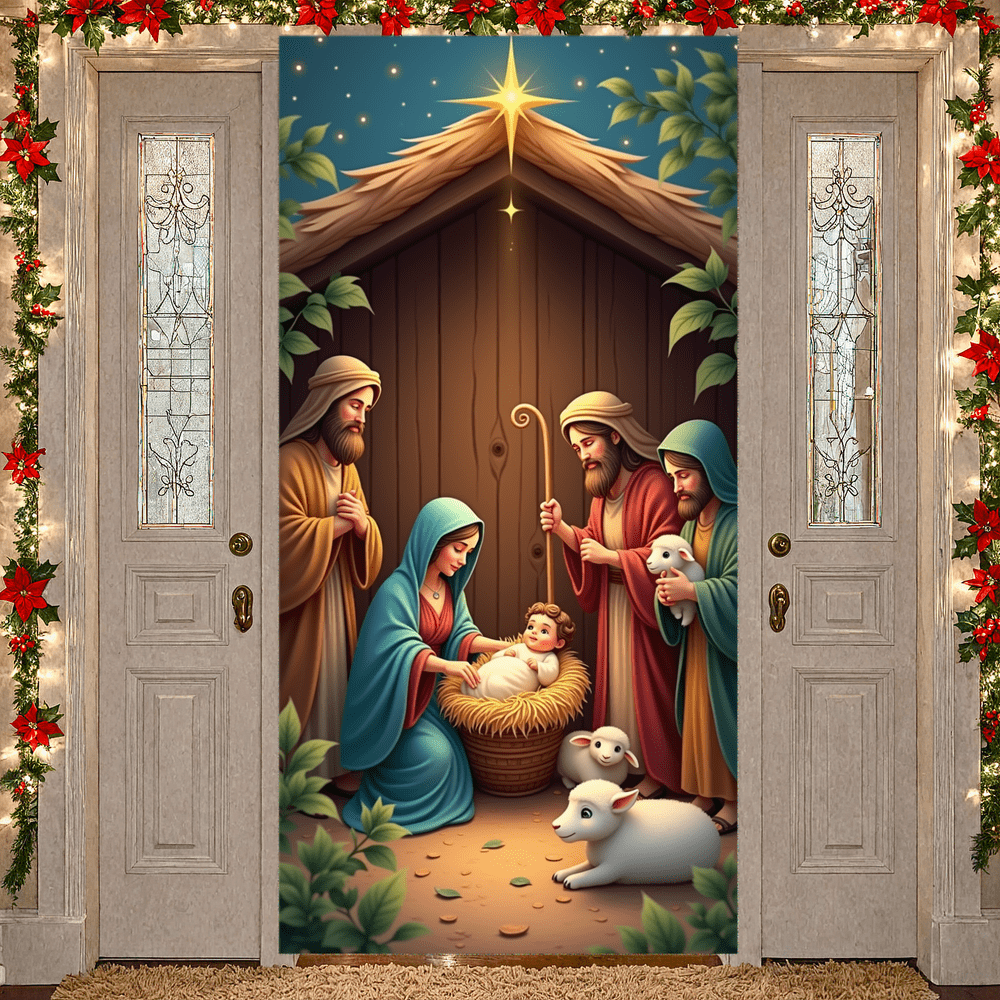 Religious Theme Nativity Scene Christmas Decoration Holy Family Manger Scene for Christmas Celebration Indoor Decoration Holiday Event