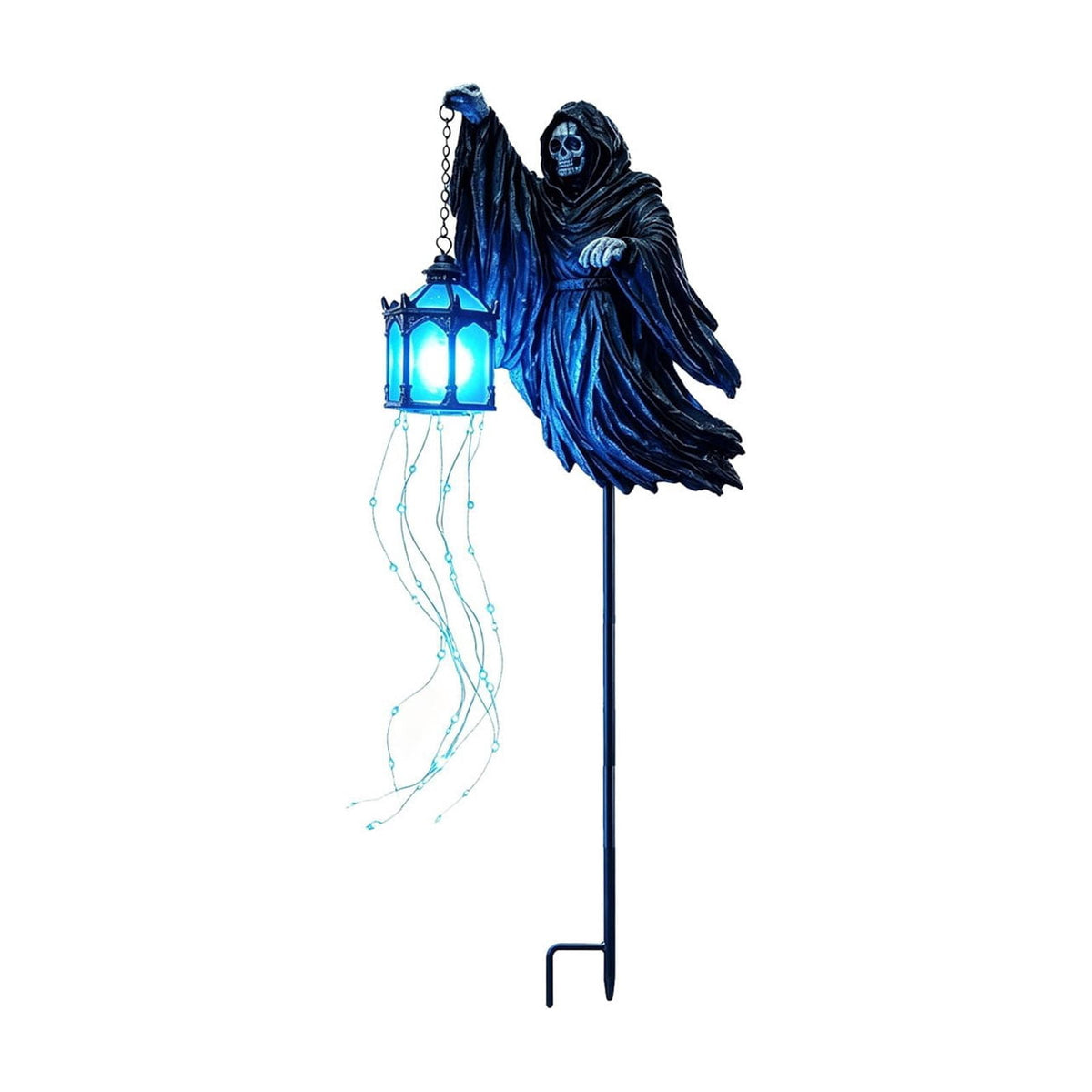 Luckky Santa’s Flying Sleigh Gift Cascade Solar Christmas Garden Light,Warm Golden Cascading LED Lights with Falling Gifts & Star,Solar Powered Outdoor Holiday Decor for Lawn,Pathway & Yard