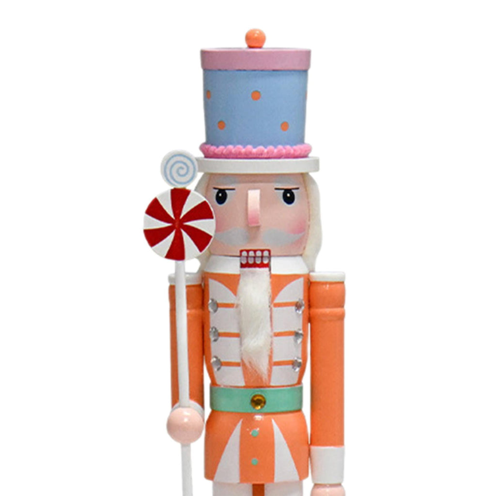QSTDGVPW Nutcracker Figurine Christmas Decorations Desk Ornament Crafts Table Centerpiece Orange