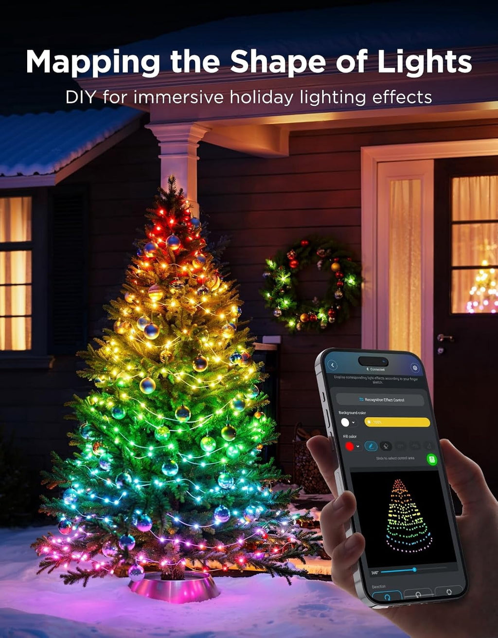 Govee Outdoor Christmas String Lights RGBWIC Lighting Effects