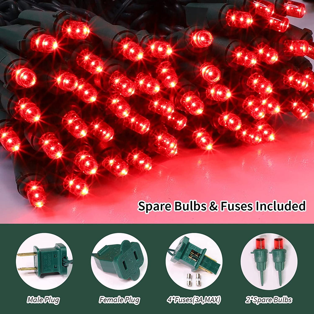 LAMPHOME 100 Multicolor-Christmas Lights - 21.6FT LED String Lights, Mini led Lights for Indoor Outdoor Home Holiday Party Wedding Independence Day Decoration