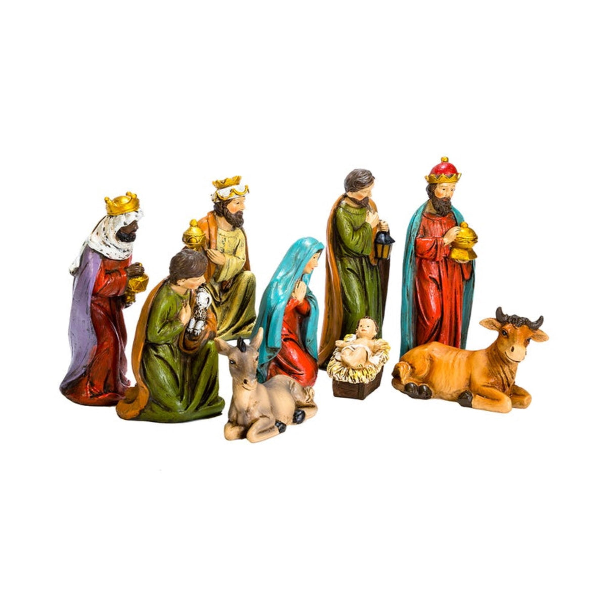 Kurt Adler 5-inch Resin Nativity, 9 Piece Set