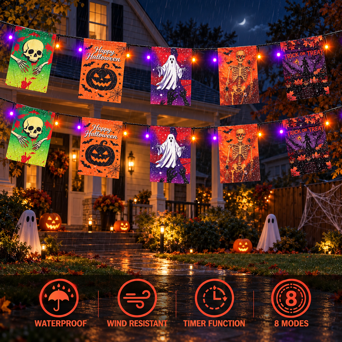 Christmas Lights Multicolor, Toodour 82ft 200 LED Christmas String Lights with 8 Modes, Timer, Connectable Plug in Christmas Outdoor Indoor Lights for Home, Garden, Party, Christmas Tree Decor
