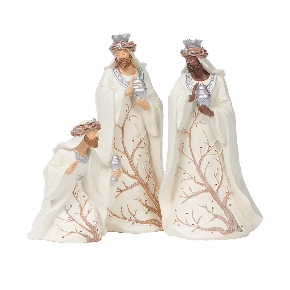 Roman Nativity Berry Branch, Set of 6, 9.5-inch Height, Resin