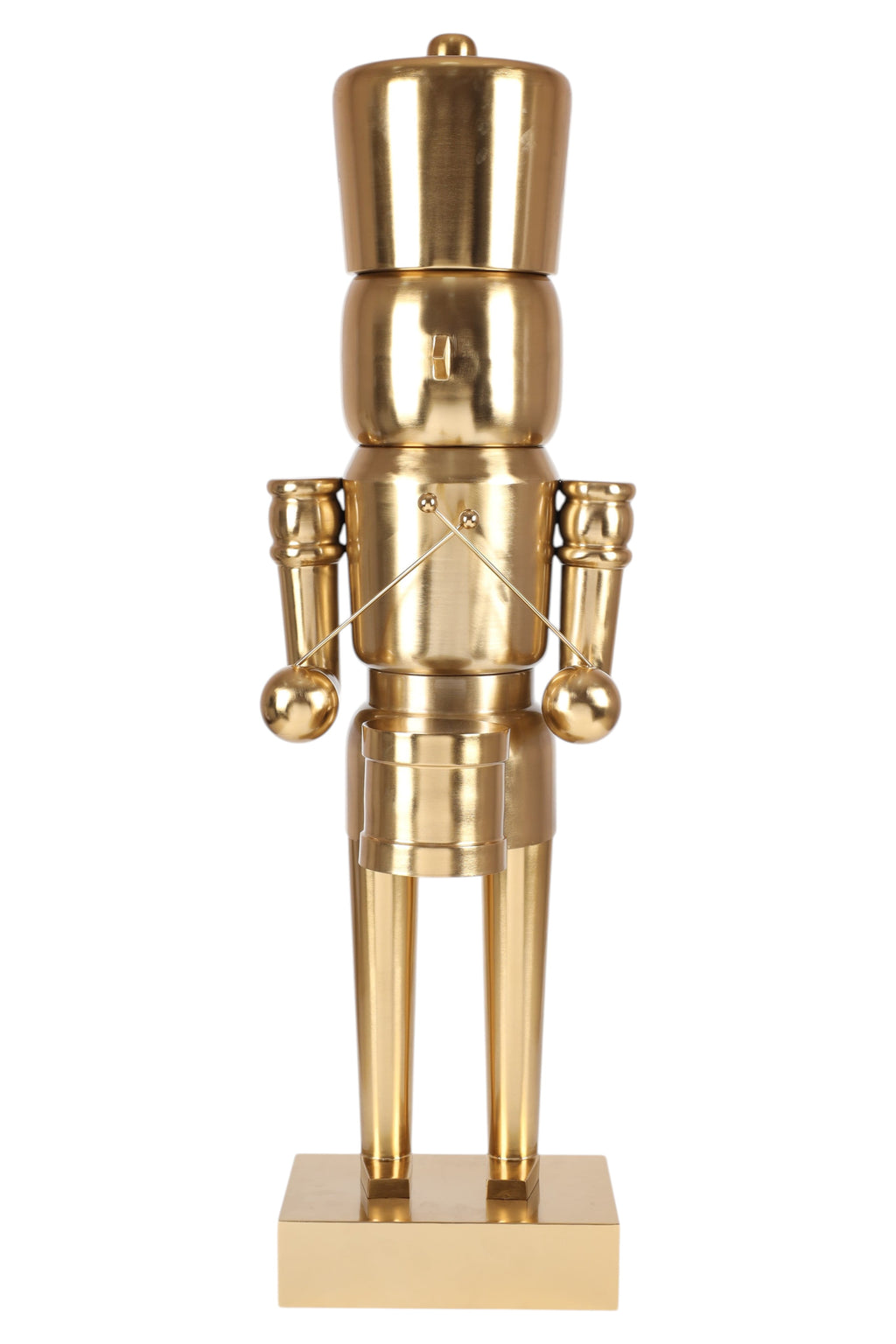 48.7IN Metallic Gold Nutcracker Outdoor Decor by Metal