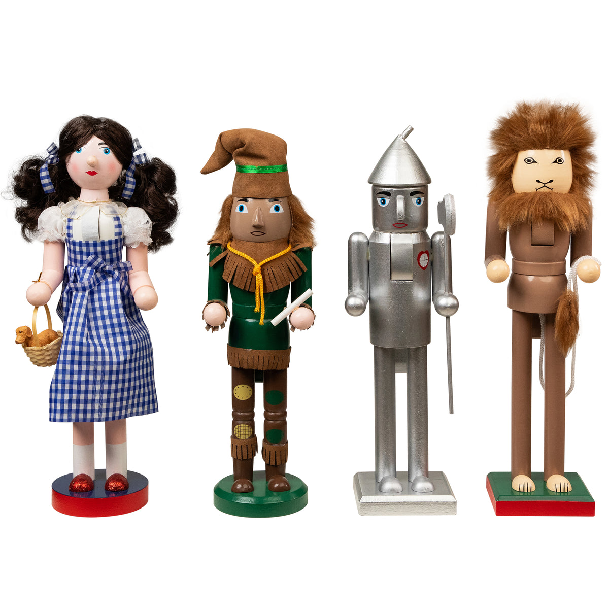 Northlight Set of 4 Decorative Wizard of Oz Wooden Christmas Nutcrackers