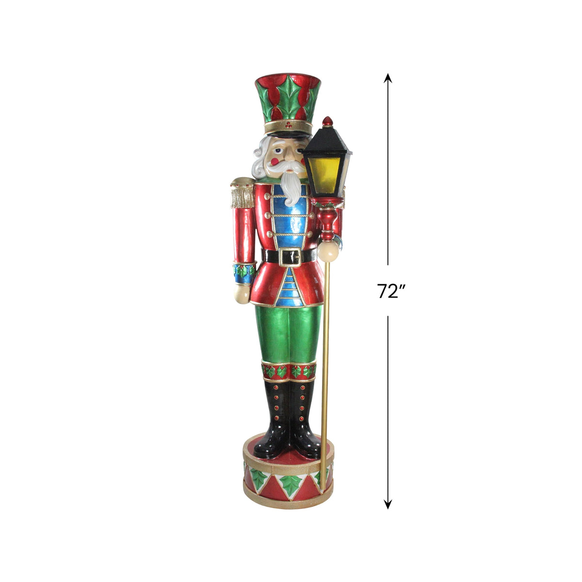 Northlight Commercial Christmas Nutcracker and Street Lamp Outdoor Decoration - 6' - Red and Green