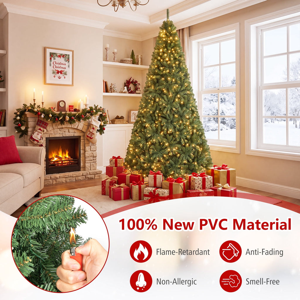Costway 4 FT Pre-Lit Artificial Christmas Tree with 296 Dense Branch Tips, 100 LED Lights