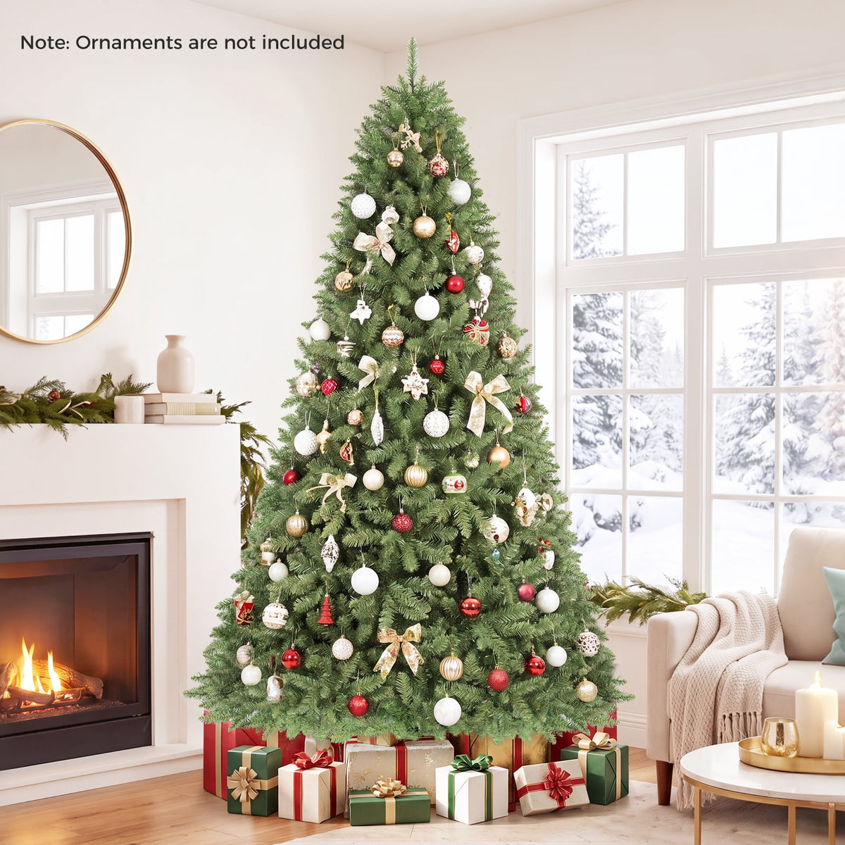 Costway 4 ft Artificial Christmas Tree with 559 Lush PVC Branch Tips & Folding Metal Stand