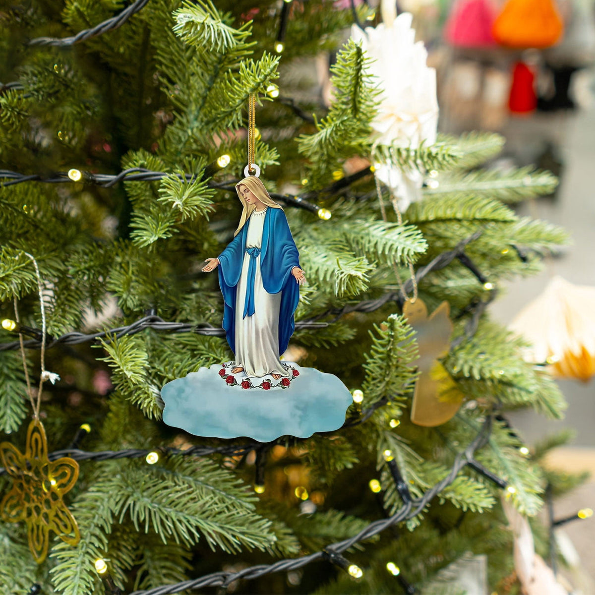 Xuniizn Nativity Ornaments, Christmas Nativity Scene Ornaments Acrylic Christmas Tree Decorations for Xmas Tree, Home, Office, Hanging Ornament, Religious Gifts, Party Decor, Christmas Decorations