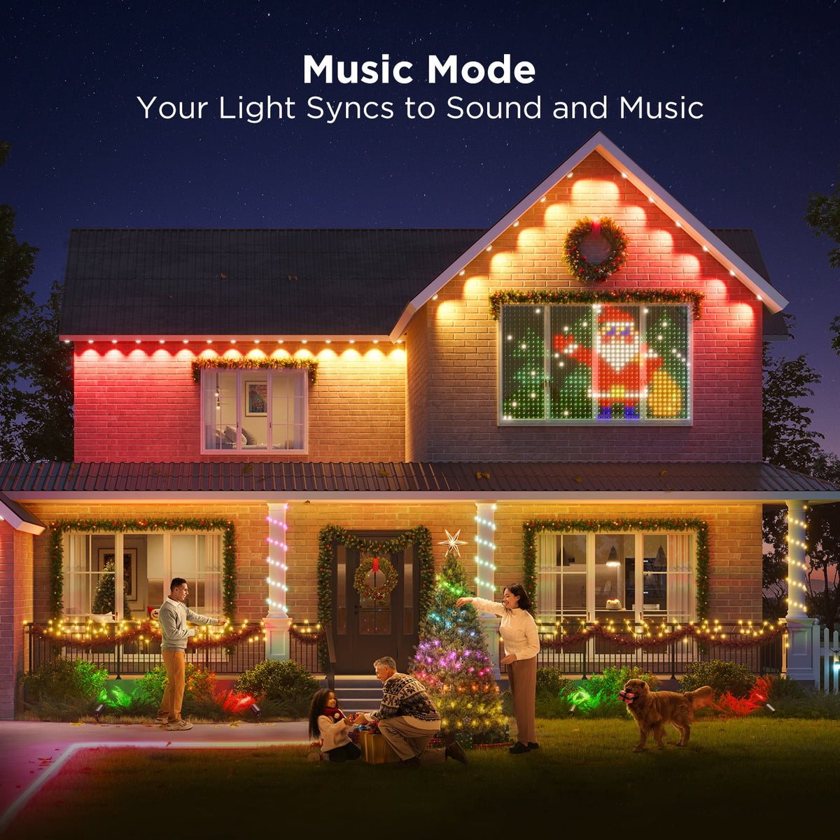 Govee Permanent Outdoor Light 2 (Elite), RGBICW 16 Million Colors Outside Lights with 100 preset modes,IP67 Waterproof,Holiday Decorations For Christmas,Google,Alexa Support,50ft,White